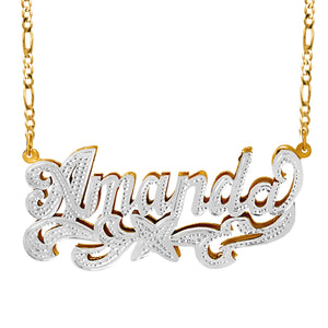 Star Double Plated Name Necklace