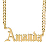 Old English Name Necklace