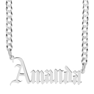 Old English Name Necklace