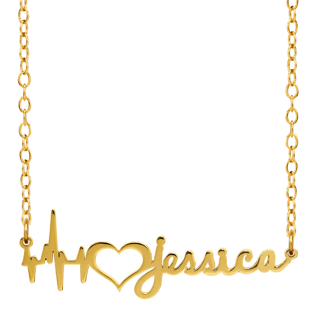 Heartbeat Name Necklace