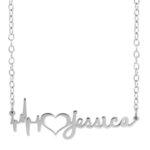 Heartbeat Name Necklace