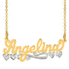 Hearts Single Name Plate Necklace