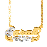 Heart Double Name Plate