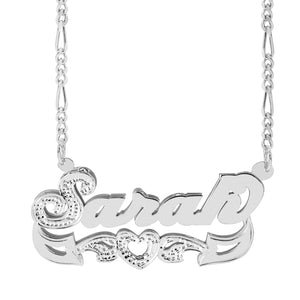 Heart Double Name Plate
