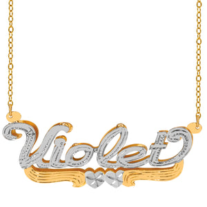 Double Heart Name Plate