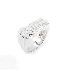 Diamond Cut Name Ring