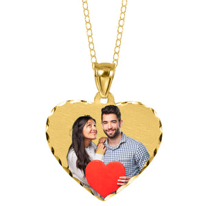Diamond Cut Photo Pendant