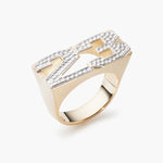 DOUBLE LETTER/NUMBER BLOCK RING