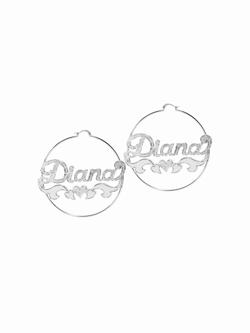 4" Hoop Name Earrings