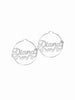 4" Hoop Name Earrings
