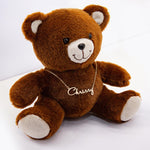 Script Name Necklace with FREE Teddy Bear