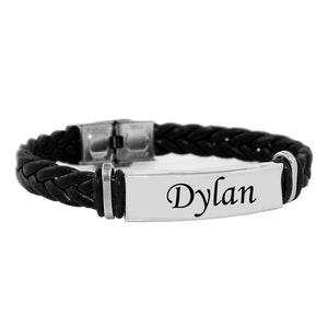 Braided Leatherette Bracelet