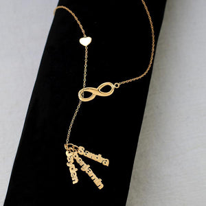Love Mom with Names Necklace