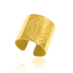Cuff Ring Monogram Engraving