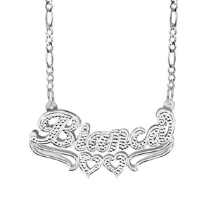 Double Nameplate "Bianca" Style Necklace