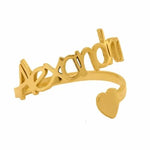 Heart Adjustable Name Ring