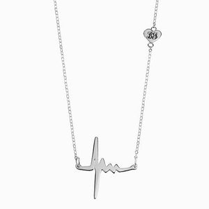 Heartbeat Necklace with Initials