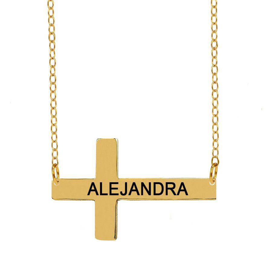 Horizontal Engravable Cross
