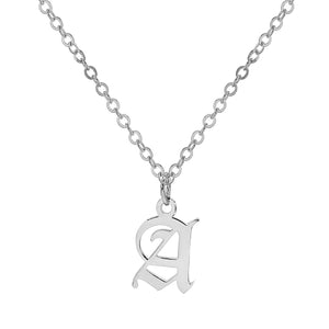 SMALL GOTHIC INITIAL NECKLACE