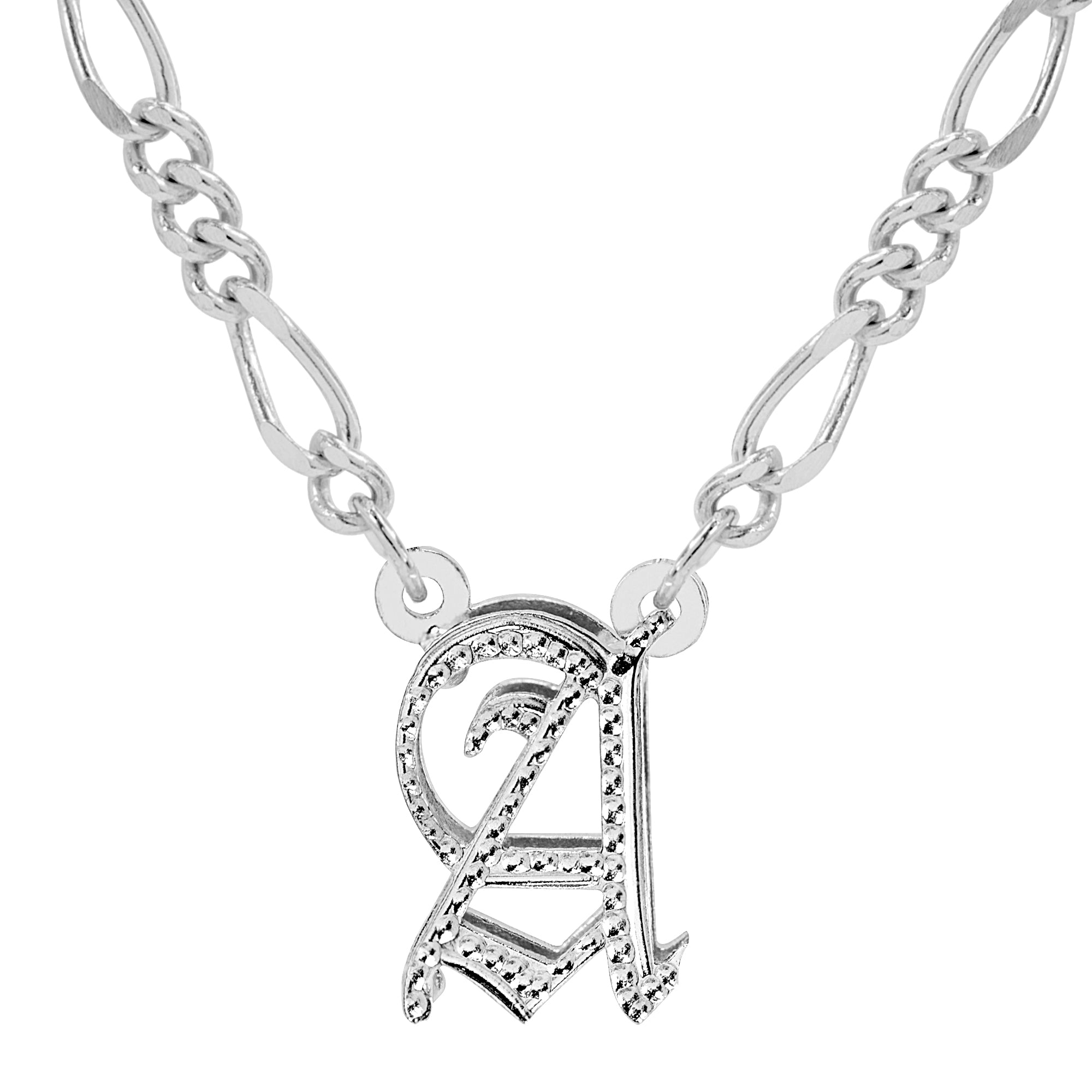 DOUBLE PLATED GOTHIC INITIAL NECKLACE