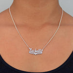 Name Necklace with Lower Tails & Heart "Alexandra"