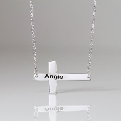 Horizontal Engravable Cross