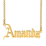 Old English Name Necklace