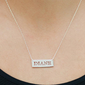 Cut out block letter horizontal bar