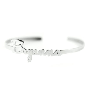 Personalized Name Bangle Bracelet