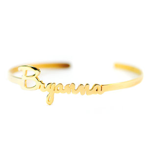 Personalized Name Bangle Bracelet