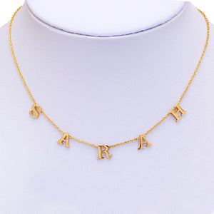 Spaced Letter Name Necklace