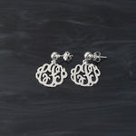 Handmade Script Monogram Earrings