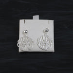 Handmade Script Monogram Earrings